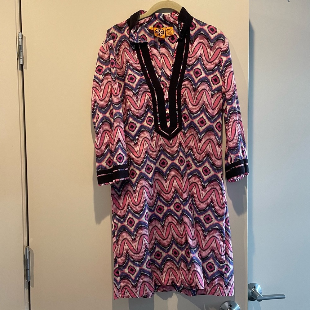 Vintage Tory Burch Tunic Dress 3/4 Sleeve Size 8